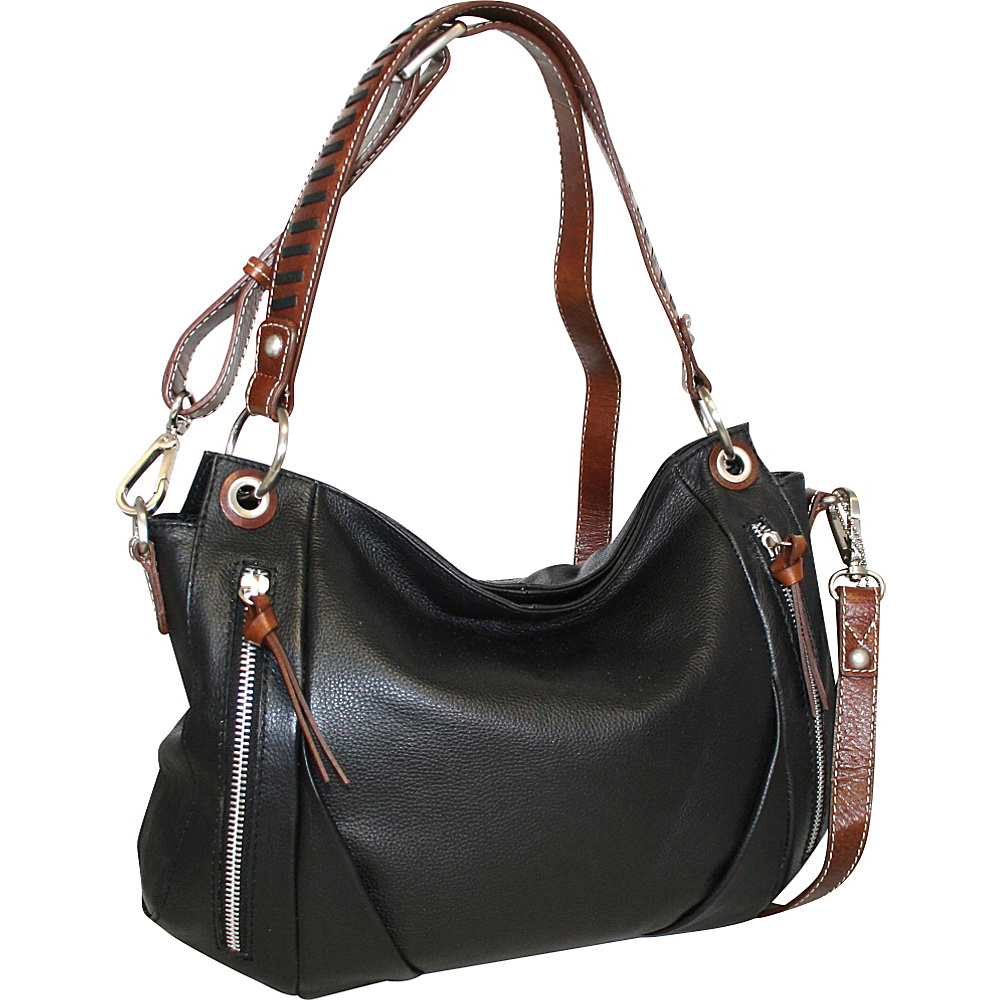 Nino Bossi Lady Madonna Hobo Black Nino Bossi Leather Handbags