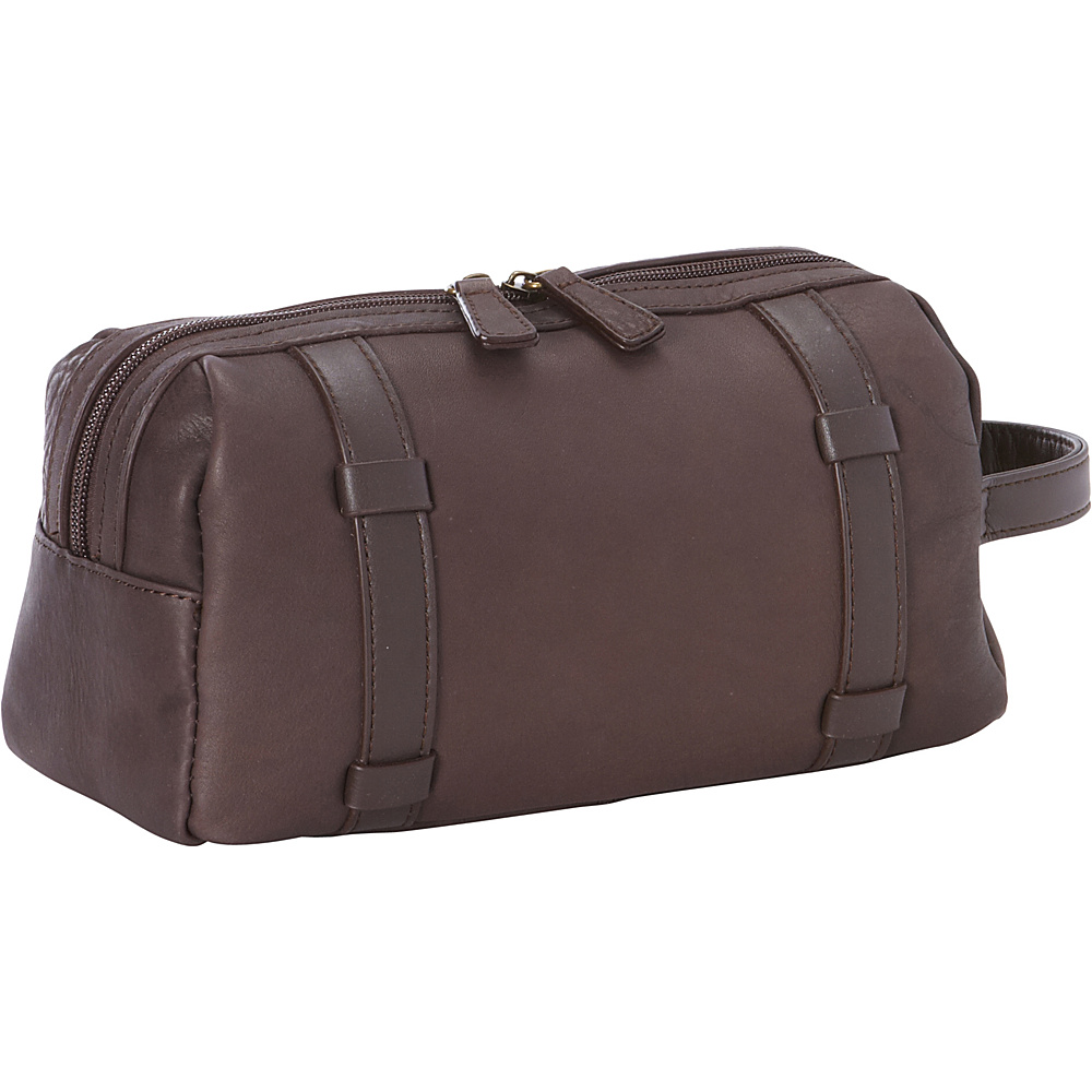 Goodhope Bags Oxford Leather Toiletry Case Brown Goodhope Bags Toiletry Kits