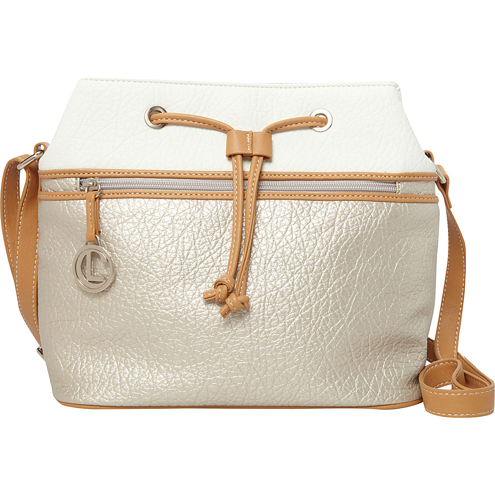 Aurielle Carryland Contempo Pebble Drawstring Pearly Shell Aurielle Carryland Manmade Handbags