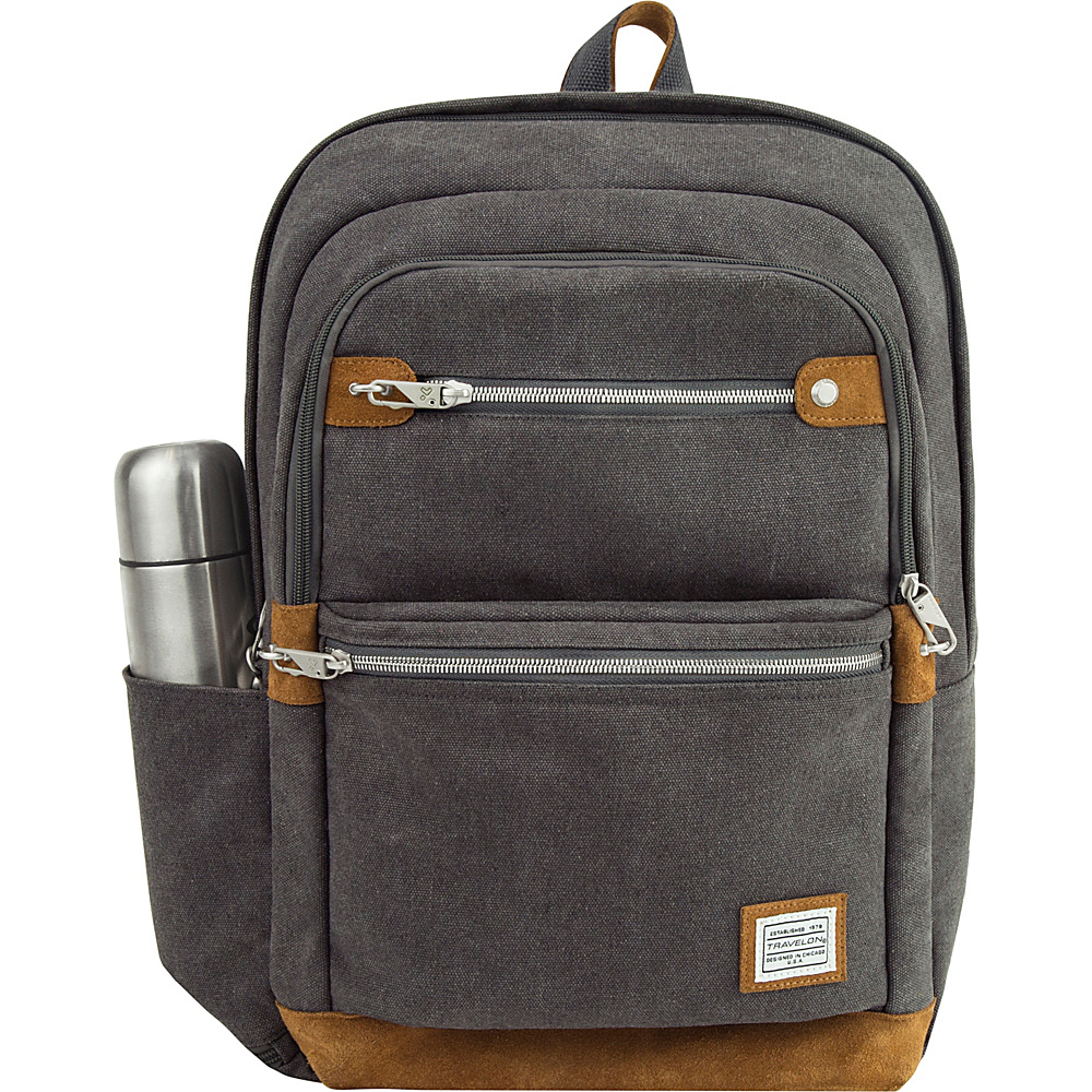 Travelon Anti Theft Heritage Backpack Pewter Travelon Business Laptop Backpacks