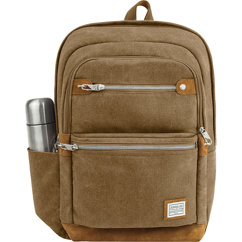 Travelon Anti Theft Heritage Backpack Oatmeal Travelon Business Laptop Backpacks