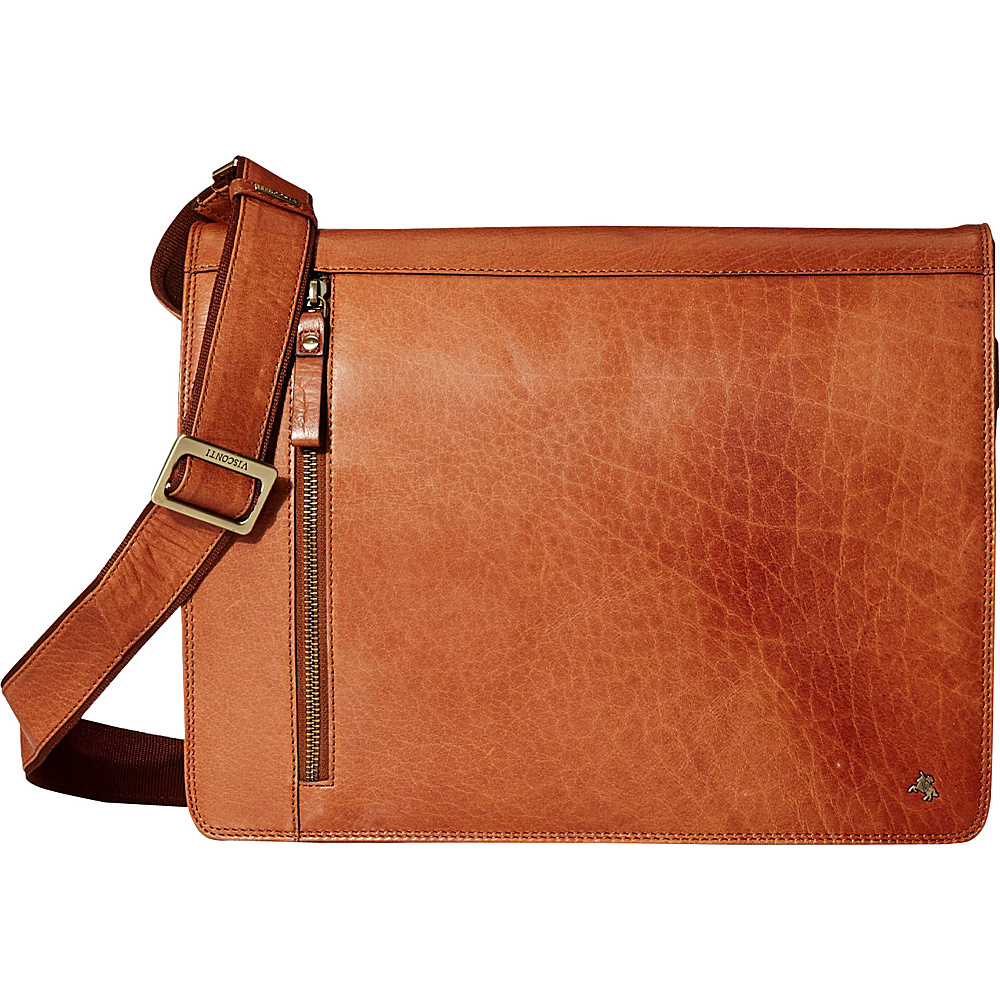 Visconti Buffalo Leather 13 Laptop Case Messenger Shoulder Bag Tan Visconti Other Men s Bags