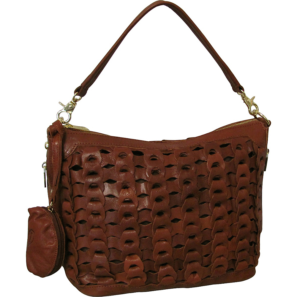 AmeriLeather Dixie Leather Handbag Brown AmeriLeather Leather Handbags