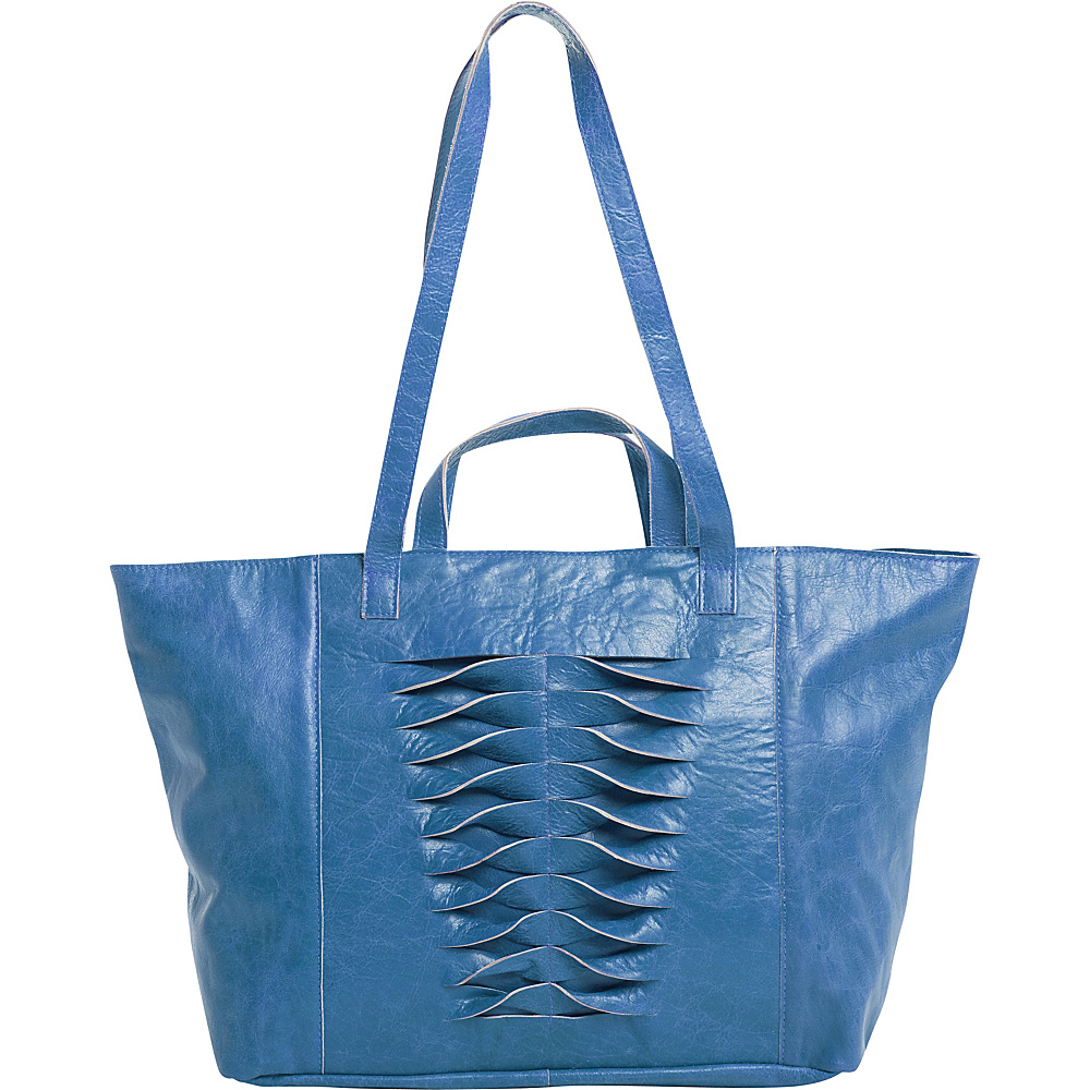Latico Leathers Hawkin Tote Crinkle Blue Latico Leathers Leather Handbags