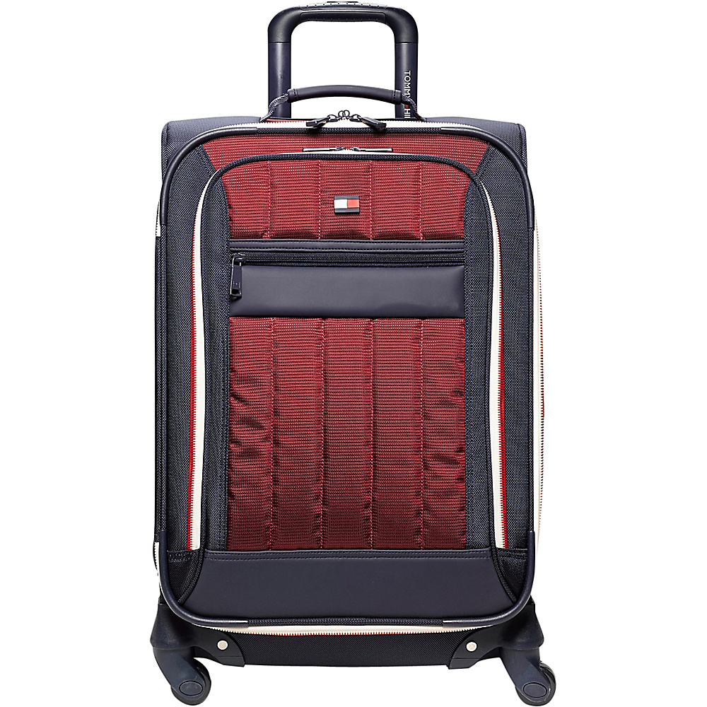 Tommy Hilfiger Luggage Classic Sport 25 Exp. Upright Navy Burgundy Tommy Hilfiger Luggage Softside Checked