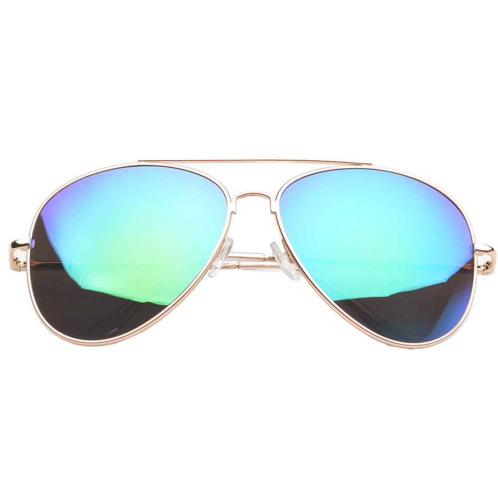SW Global Eyewear Knoxville Double Bridge Aviator Fashion Sunglasses Green SW Global Sunglasses