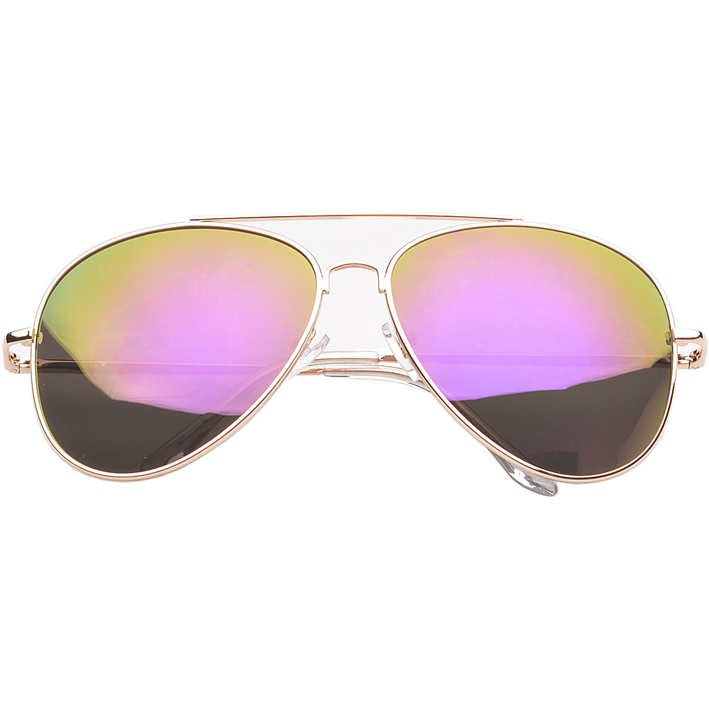 SW Global Eyewear Knoxville Double Bridge Aviator Fashion Sunglasses Purple SW Global Sunglasses
