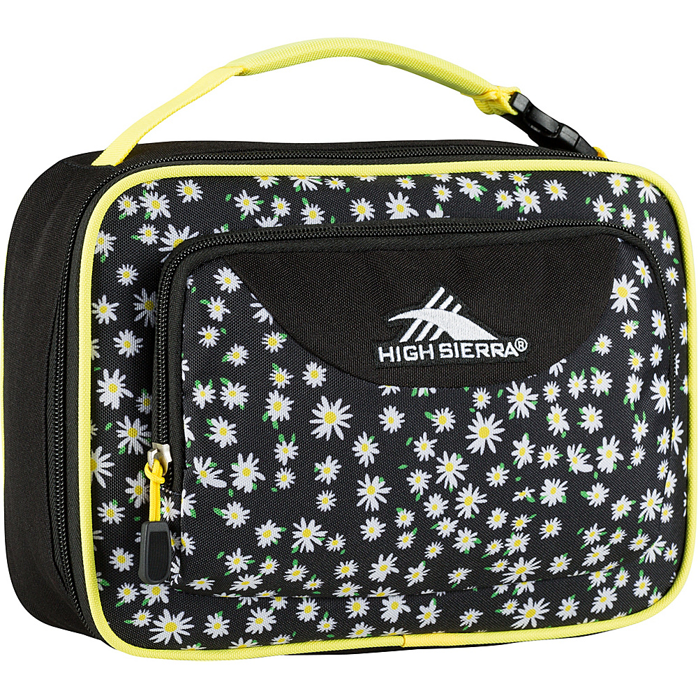 High Sierra Single Compartment Lunch Bag Daisies Black Sunburst High Sierra Travel Coolers