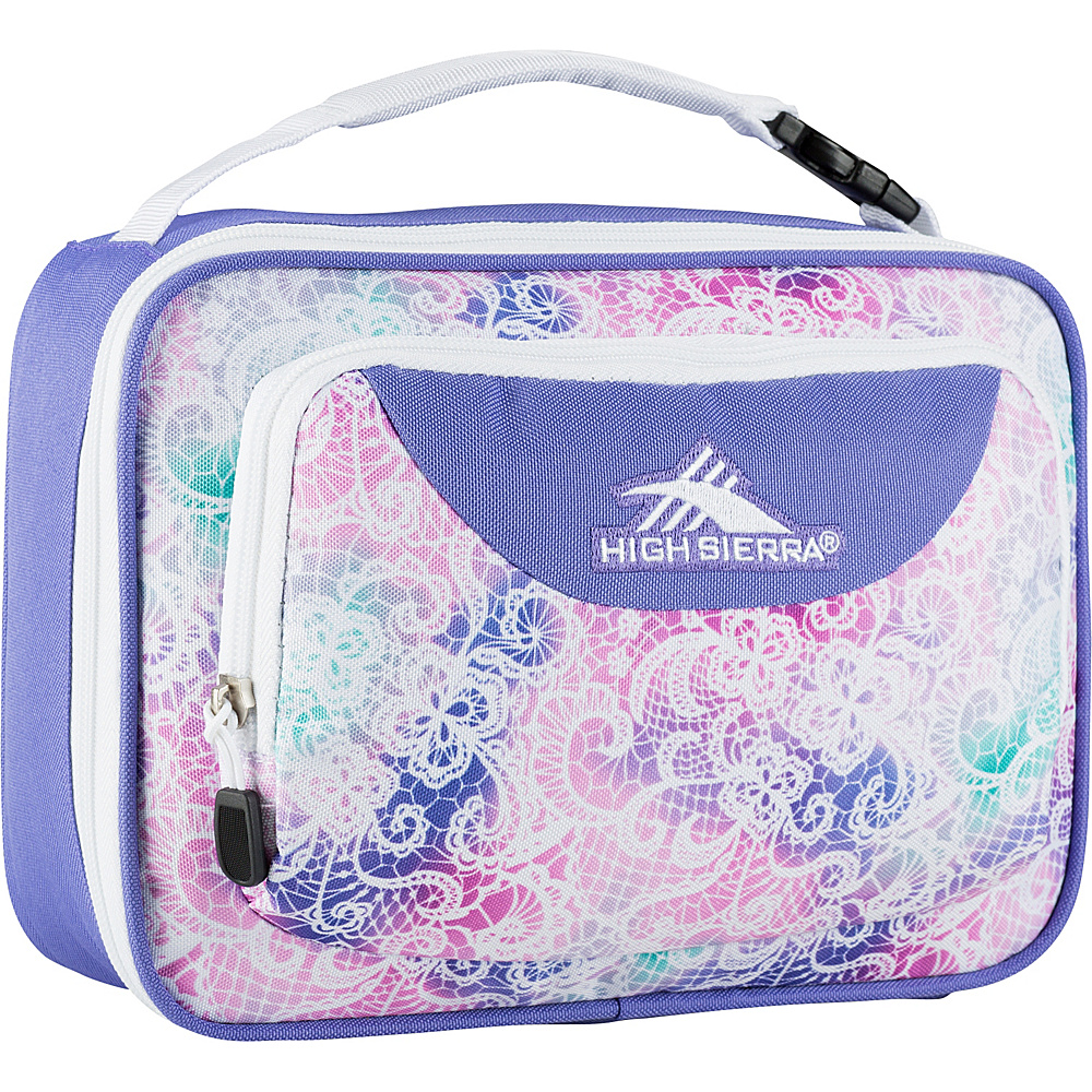 High Sierra Single Compartment Lunch Bag Delicate Lace Lavender White High Sierra Travel Coolers