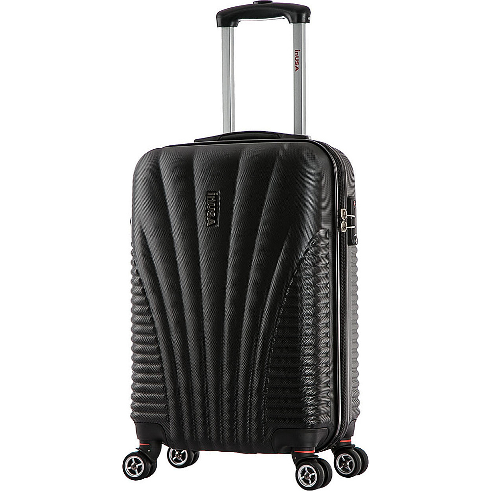 inUSA Chicago Collection 21 Carry on Lightweight Hardside Spinner Suitcase Black inUSA Softside Carry On