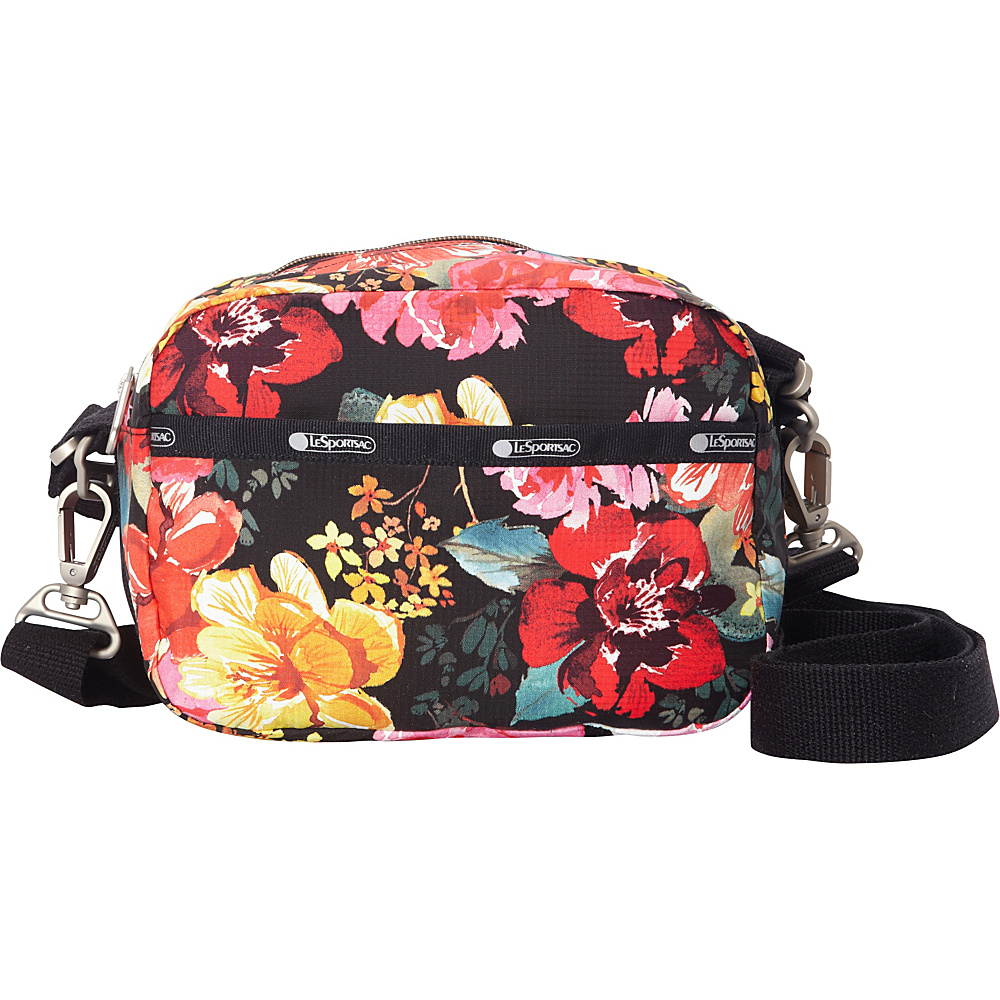 LeSportsac Cafe Convertible Crossbody Romantics Black C LeSportsac Fabric Handbags