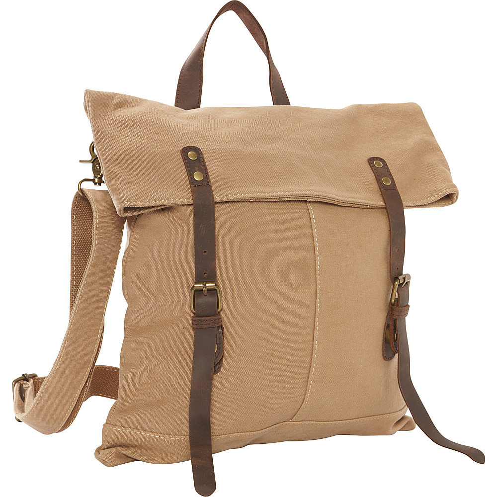 Vagabond Traveler Casual Style Slim Canvas Messenger Bag Khaki Vagabond Traveler Messenger Bags