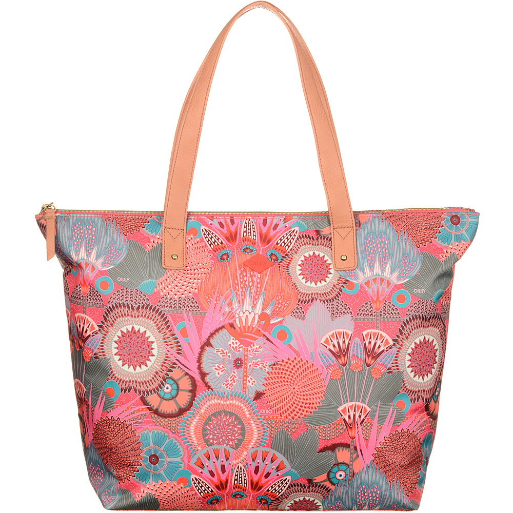 Oilily Beach Shopper Tote Raspberry Oilily Fabric Handbags