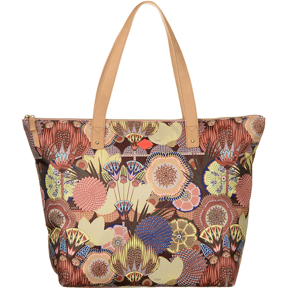Oilily Beach Shopper Tote Cherrywood Oilily Fabric Handbags