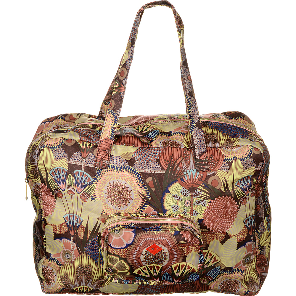 Oilily Folding Carry All Shoulder Bag Cherrywood Oilily Fabric Handbags