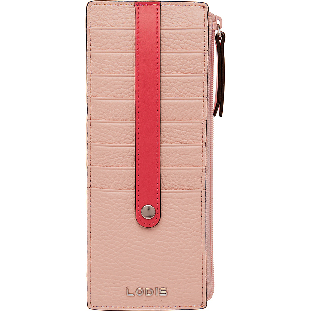 Lodis Kate Credit Card Case W Zip Coral Lodis Ladies Small Wallets