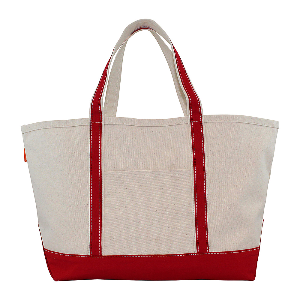 CB Station Boat Tote Large Red CB Station Fabric Handbags