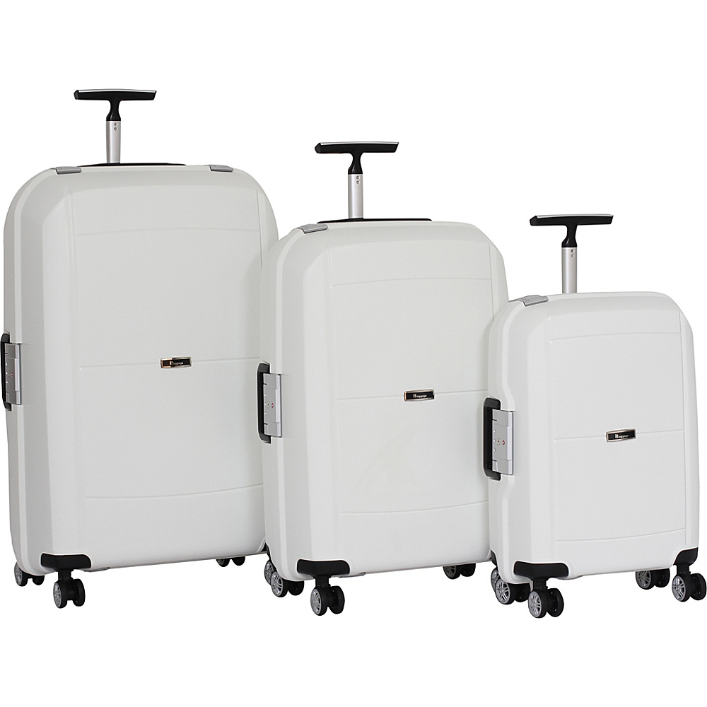 it luggage Monoguard 8 Wheel Spinner 3 Piece Set White it luggage Luggage Sets
