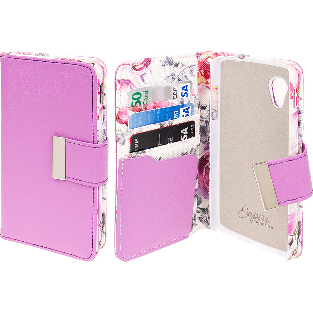 EMPIRE Klix Klutch Designer Wallet Case for Nexus 5 Pink Faded Flowers EMPIRE Electronic Cases