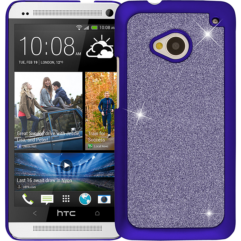 EMPIRE GLITZ Glitter Glam Case for HTC One M7 Purple EMPIRE Electronic Cases