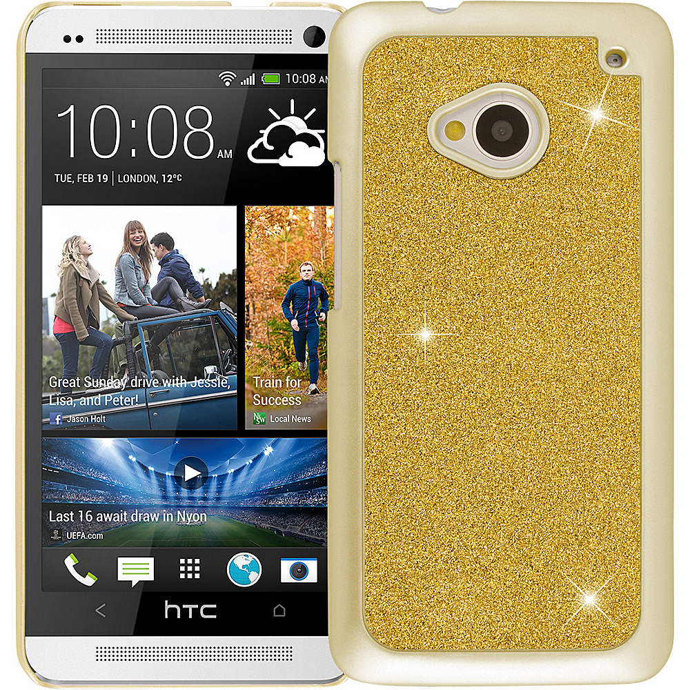 EMPIRE GLITZ Glitter Glam Case for HTC One M7 Gold EMPIRE Electronic Cases