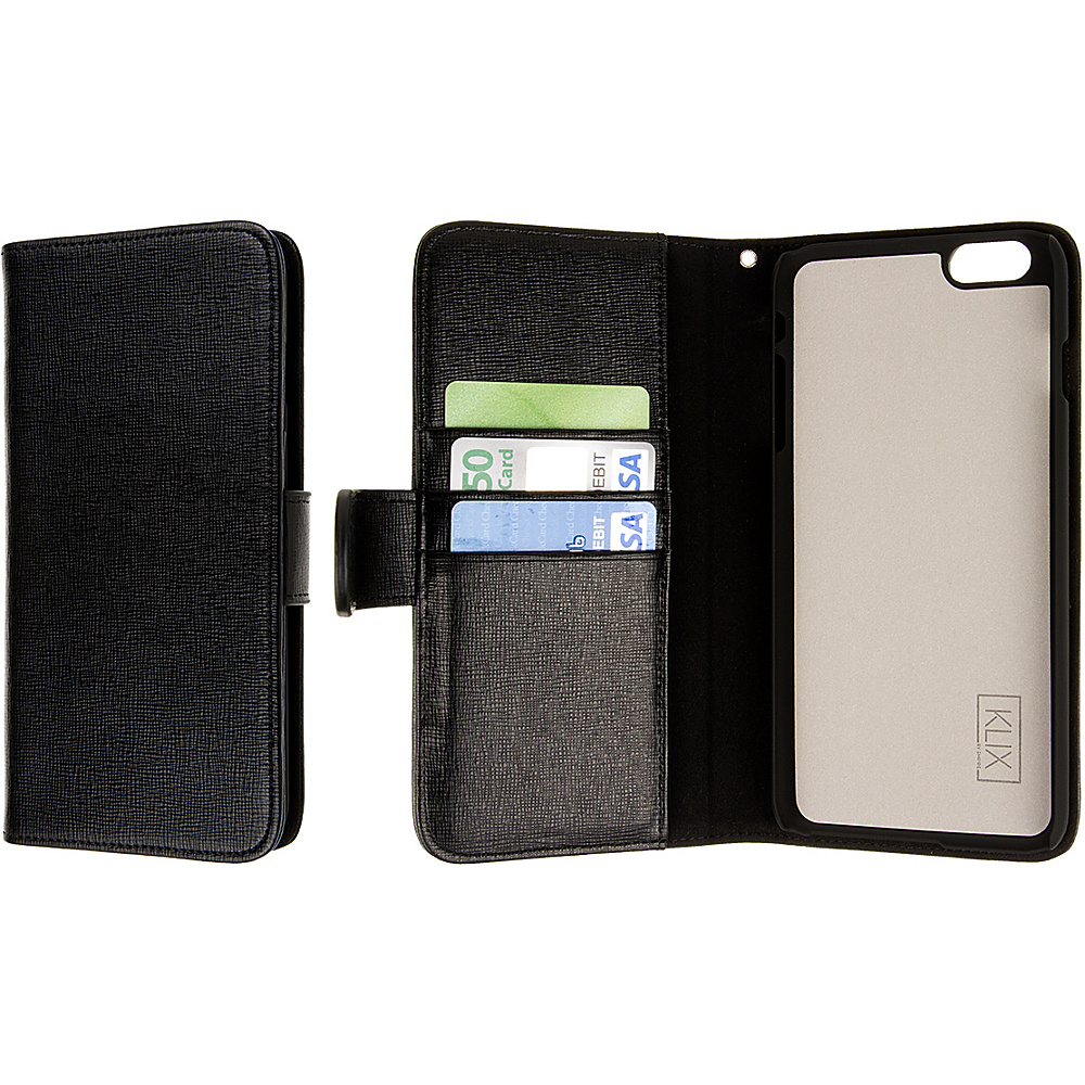 EMPIRE KLIX Genuine Leather Wallet for Apple iPhone 6 Plus 6S Plus Black EMPIRE Electronic Cases
