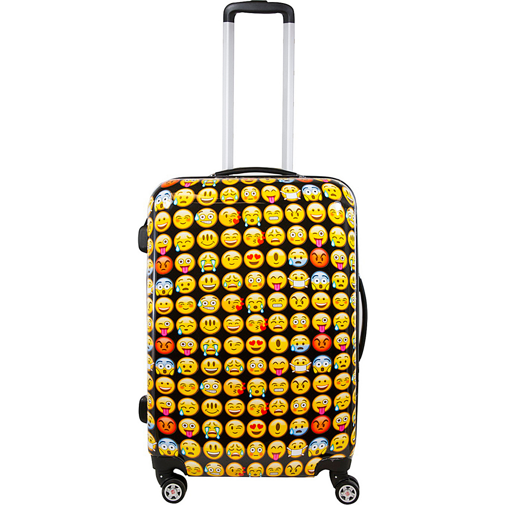 ful Emoji Hardside 24in Spinner Upright Luggage Yellow ful Hardside Checked
