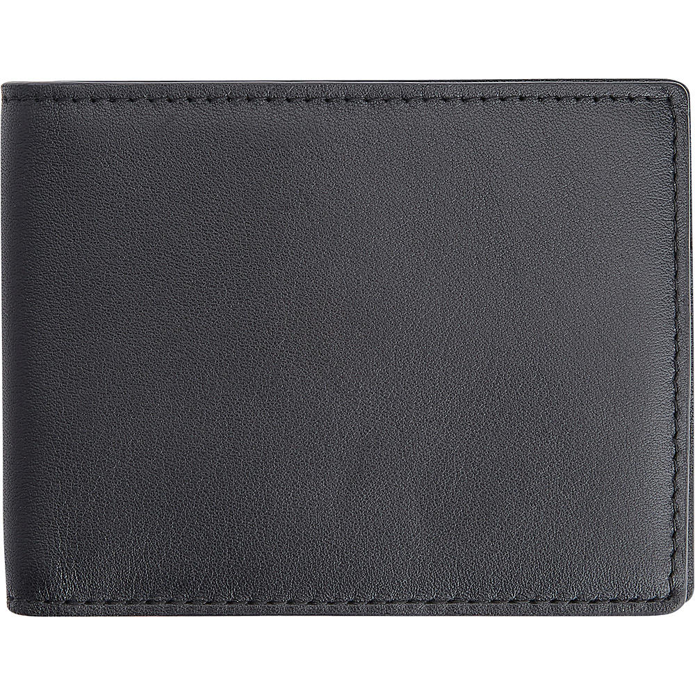 Royce Leather 100 Step Wallet Men s Slim Bifold Wallet with RFID Blocking Technology Black with Red Interior Royce Leather Men s Wallets
