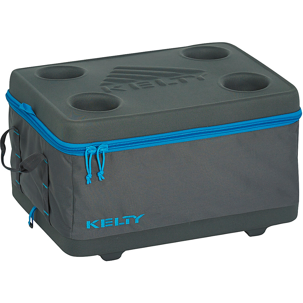 Kelty Folding Cooler Medium Smoke Paradise Blue Kelty Travel Coolers