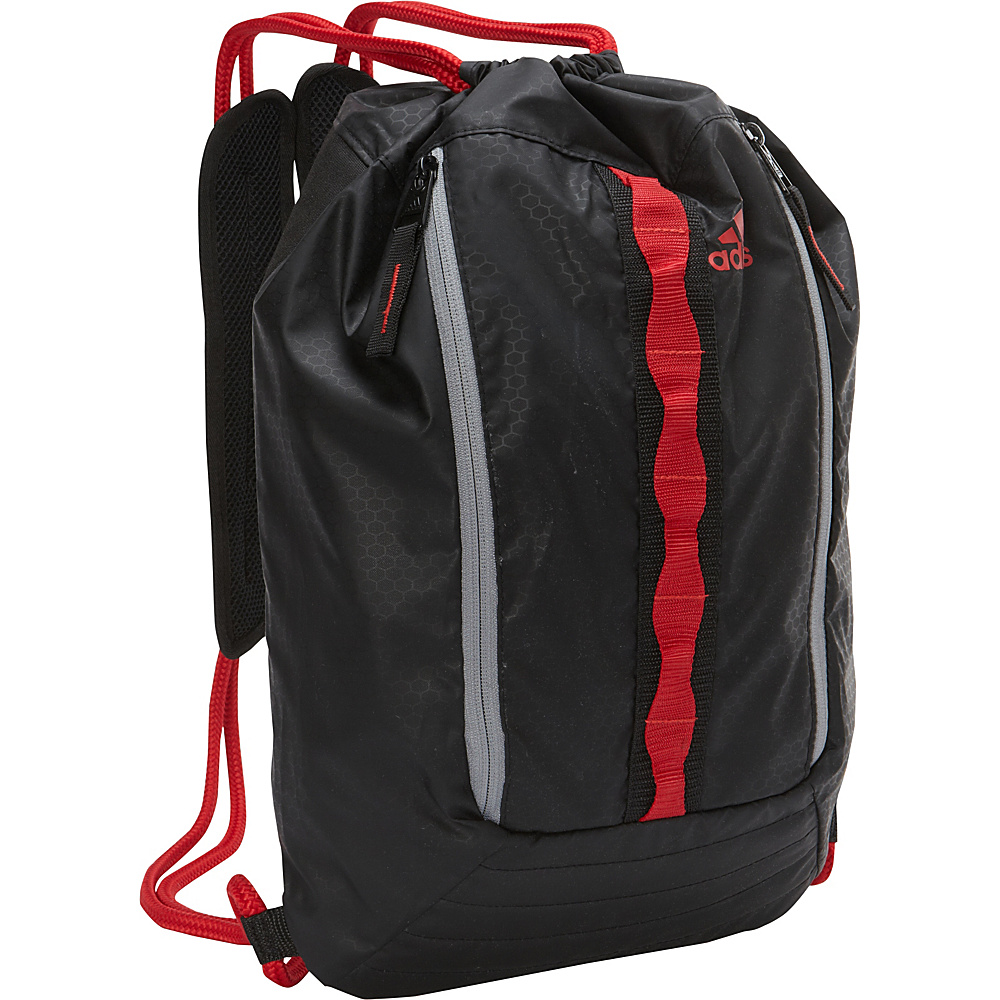 adidas Skyline Sackpack Black Scarlet Grey adidas School Day Hiking Backpacks