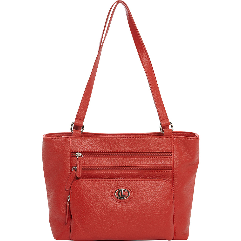 Aurielle Carryland Zip Code Shoppers Tote Red Aurielle Carryland Manmade Handbags