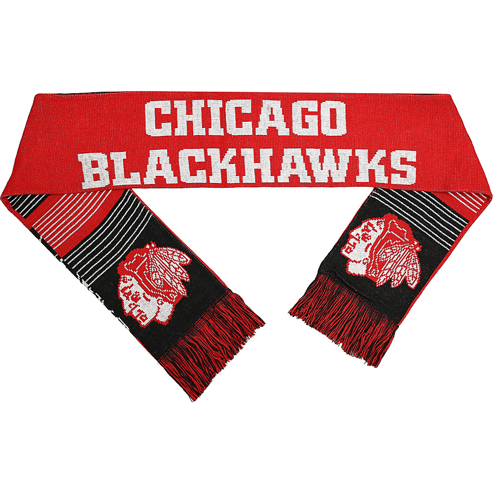 Forever Collectibles NHL Reversible Split Logo Scarf Black Chicago Blackhawks Forever Collectibles Scarves