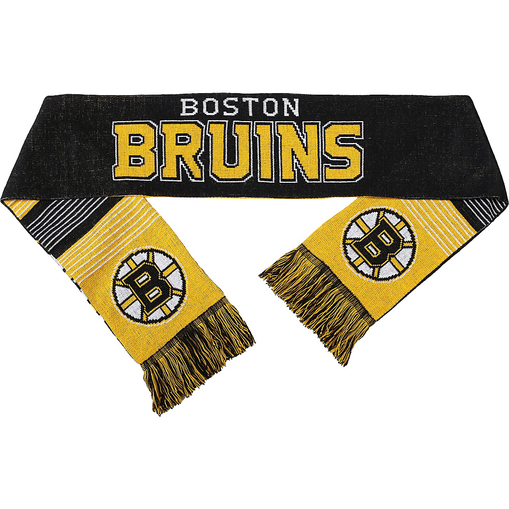Forever Collectibles NHL Reversible Split Logo Scarf Yellow Boston Bruins Forever Collectibles Hats Gloves Scarves