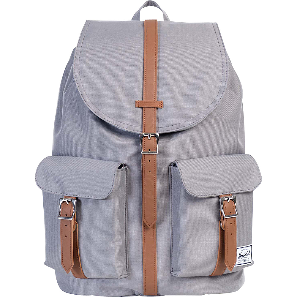 Herschel Supply Co. Dawson Large Backpack Grey Tan Synthetic Leather Herschel Supply Co. Business Laptop Backpacks