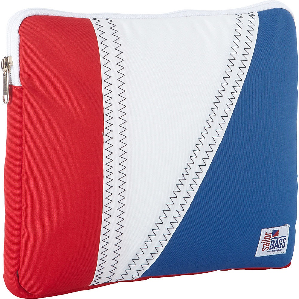 SailorBags Tri Sail iPad Tablet Sleeve Red White and Blue with Grey Trim SailorBags Electronic Cases