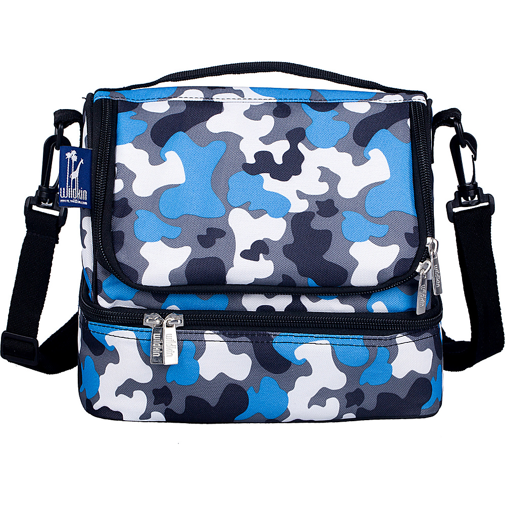Wildkin Double Decker Lunch Bag Blue Camo Wildkin Travel Coolers