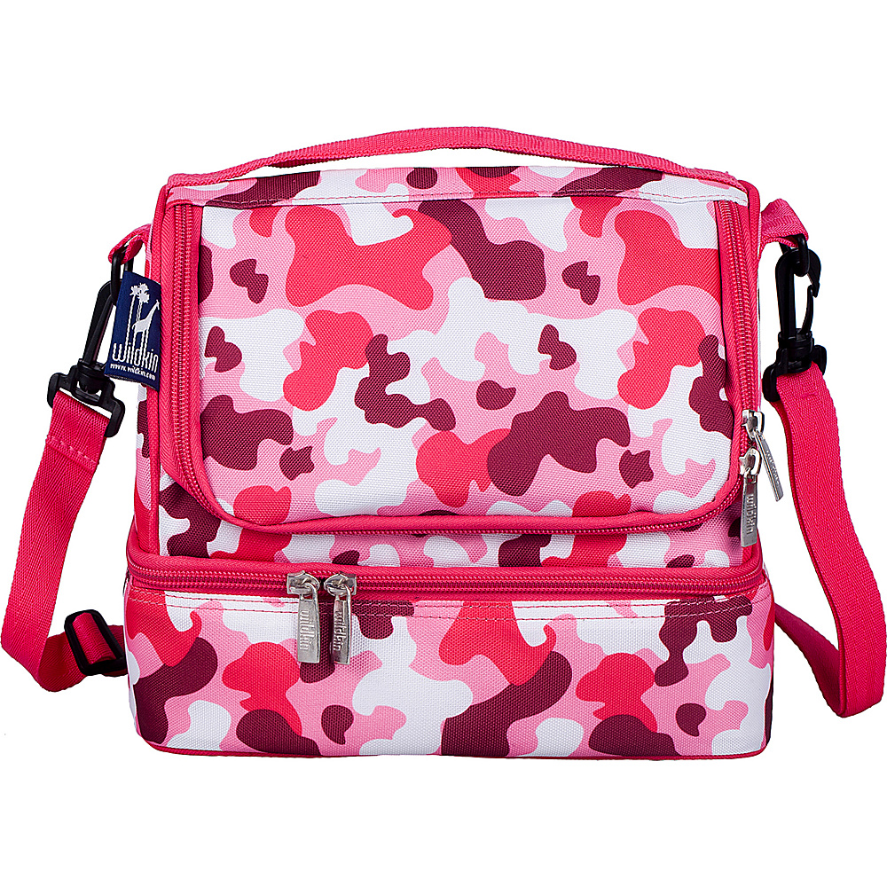 Wildkin Double Decker Lunch Bag Camo Pink Wildkin Travel Coolers