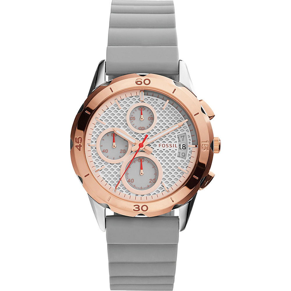 Fossil Modern Pursuit Chronograph Silicone Watch Grey Fossil Watches
