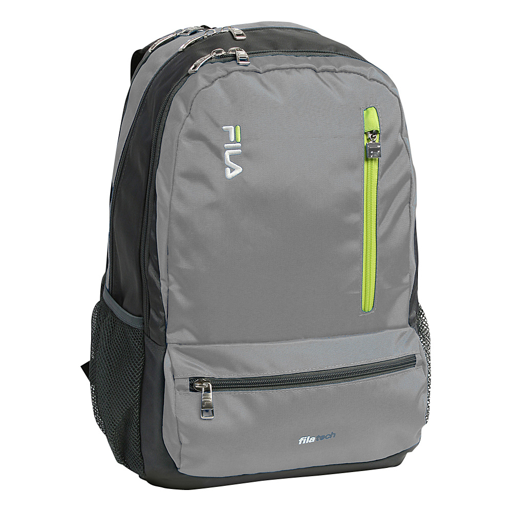 Fila Nexus Tablet and Laptop School Backpack 5 Pockets Grey Fila Everyday Backpacks