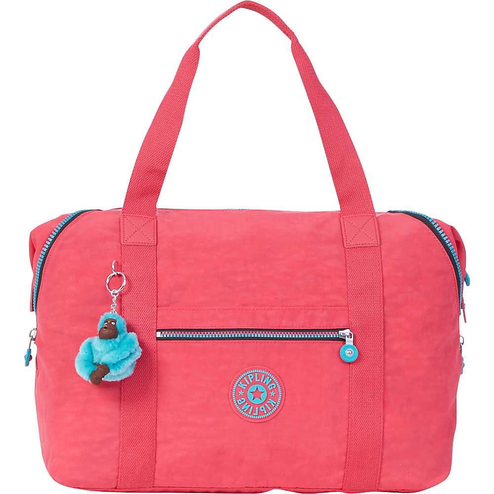 Kipling Art M Tote Vibrant Pink Kipling Fabric Handbags