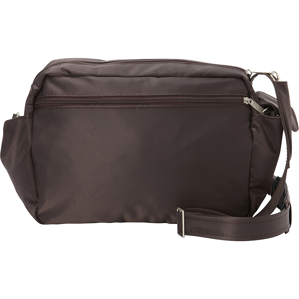 BeSafe by DayMakers RFID Smart Traveler 12 LX Shoulder Bag Espresso BeSafe by DayMakers Fabric Handbags