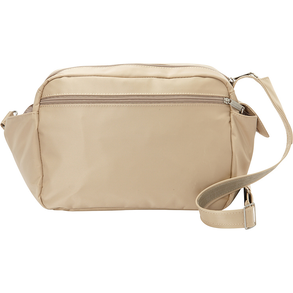 BeSafe by DayMakers RFID Smart Traveler 12 LX Shoulder Bag Taupe BeSafe by DayMakers Fabric Handbags