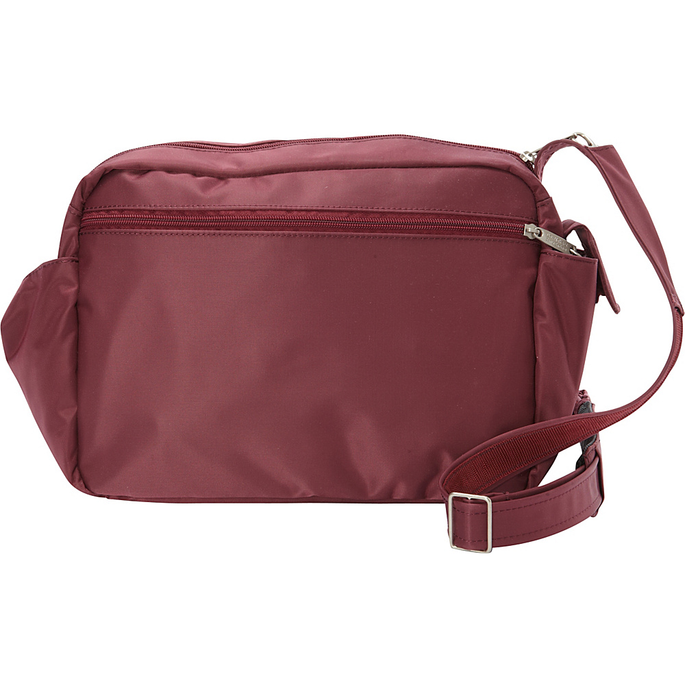 BeSafe by DayMakers RFID Smart Traveler 12 LX Shoulder Bag Wine BeSafe by DayMakers Fabric Handbags