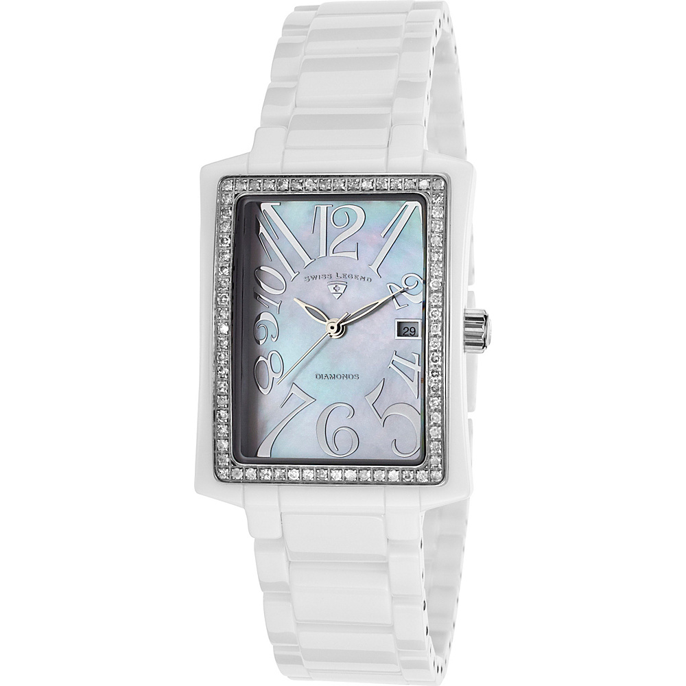 Swiss Legend Watches Bella Diamond Ceramic Watch White Silver Swiss Legend Watches Watches
