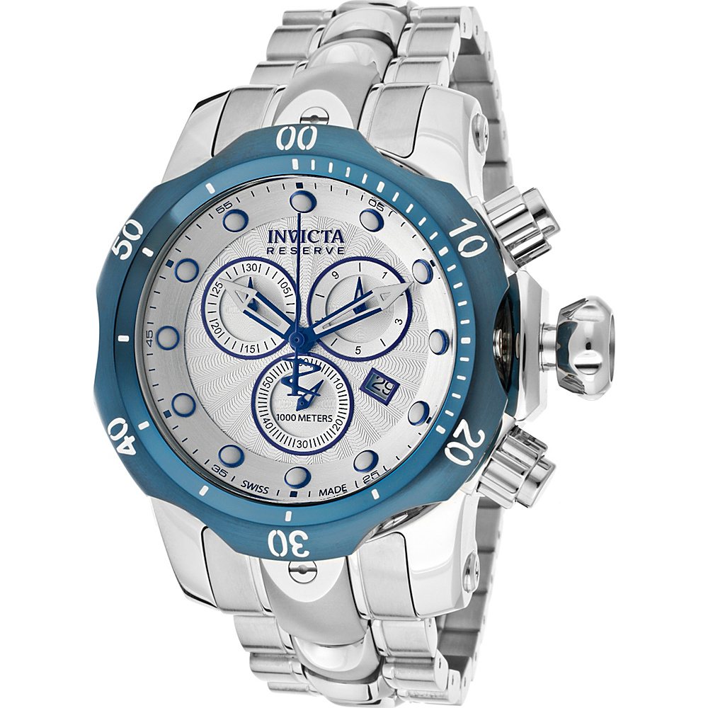 Invicta Watches Mens Venom Reserve Chronograph Stainless Steel Watch Silver Invicta Watches Watches