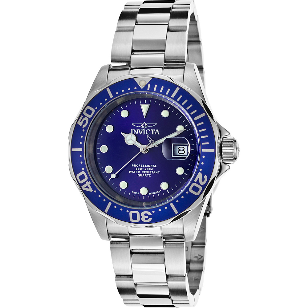 Invicta Watches Mens Pro Diver Stainless Steel Watch Silver Invicta Watches Watches