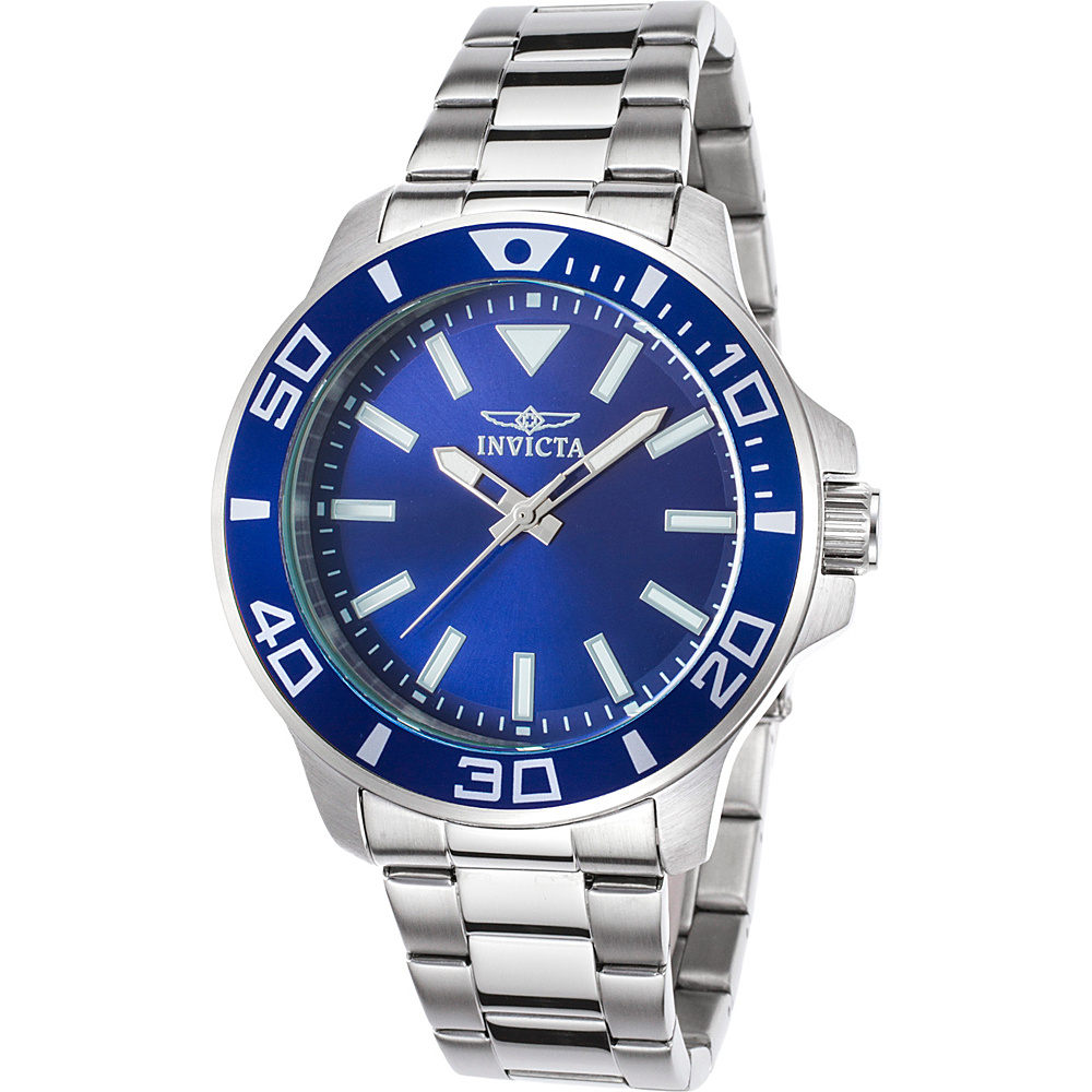 Invicta Watches Mens Pro Diver Stainless Steel Watch Silver Blue Invicta Watches Watches
