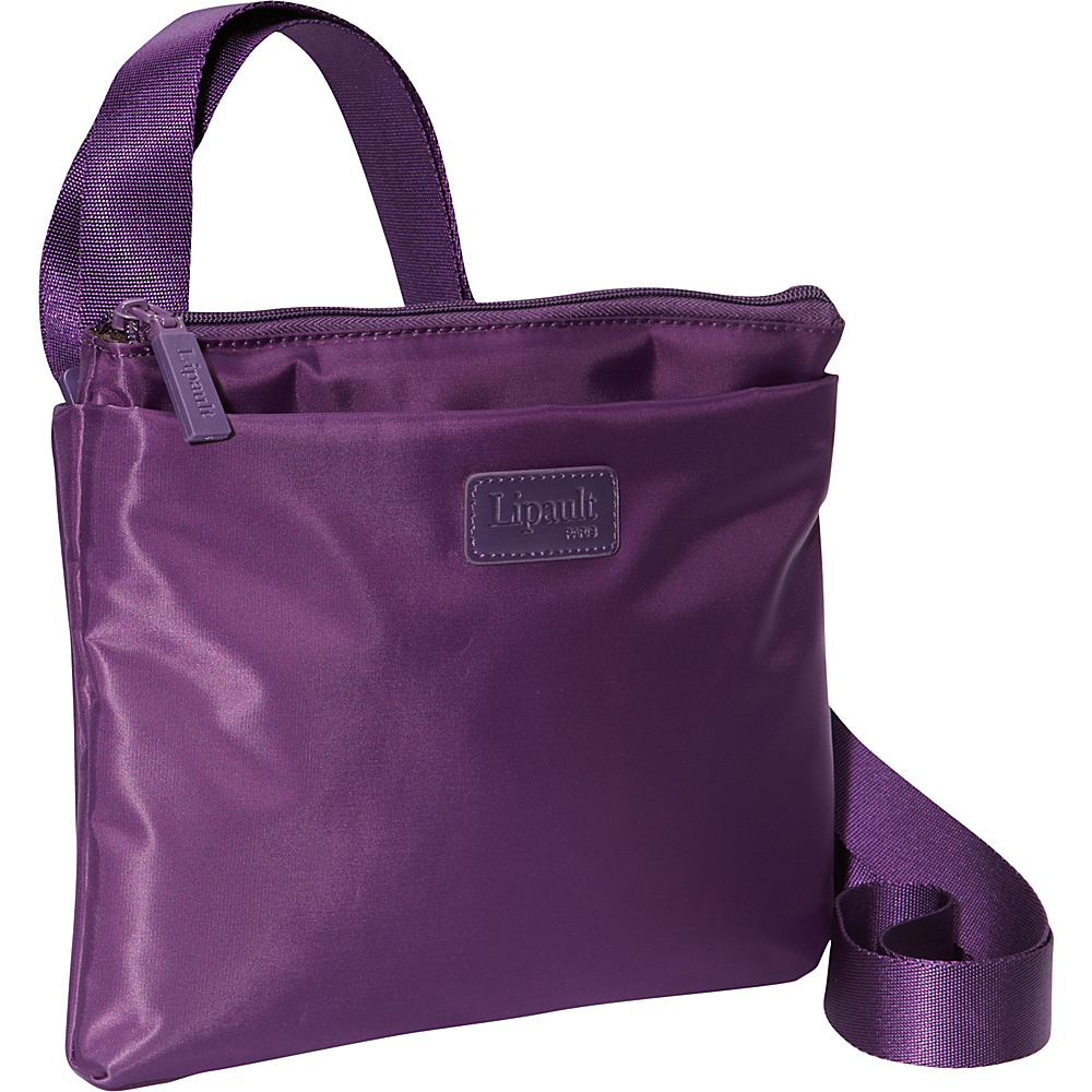 Lipault Paris Large Horizontal Crossbody Bag Purple Lipault Paris Fabric Handbags