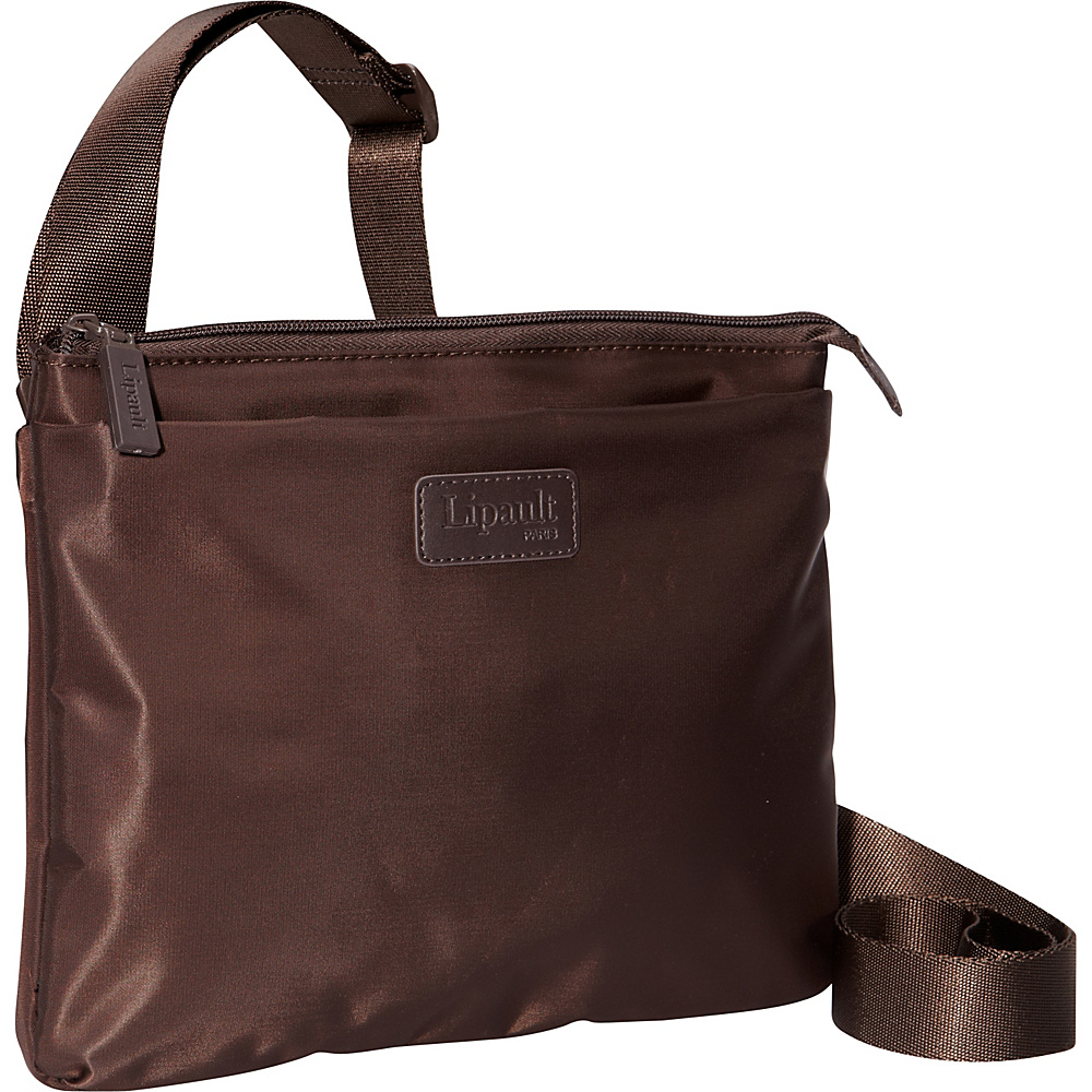 Lipault Paris Large Horizontal Crossbody Bag Espresso Lipault Paris Fabric Handbags