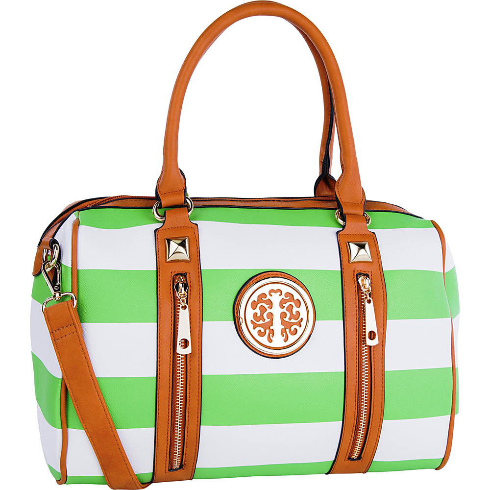 MKF Collection Jen Dual Zip Overnight Satchel Green MKF Collection Manmade Handbags